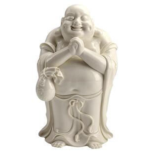 戴玉堂陶瓷摆件《恭喜发财乾坤袋弥勒佛》林建平弥勒佛像工艺品