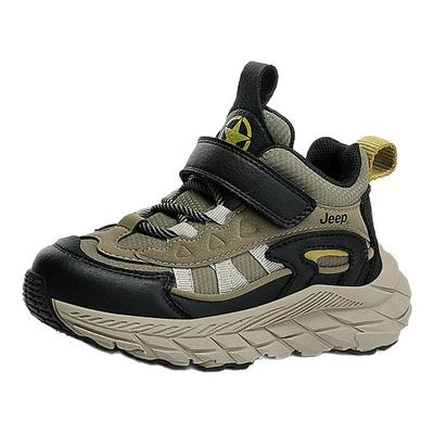 Jeep儿童运动鞋加绒秋冬季2025新款童鞋女童春秋鞋子皮面男童跑鞋