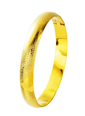 黄铜镀金卡扣手镯沙金饰品