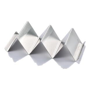 创意美式餐具V型2-3格304不锈钢墨西哥玉米卷薄饼U型架塔可炸篮