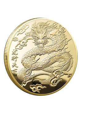 龙年金币生肖龙浮雕纪念章