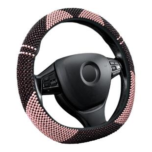 新款木珠汽车方向盘套夏季透气女士可爱四季通用珠子防滑吸汗把套