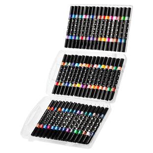 双头闪光马克笔软头水彩笔小学生儿童美术专用可水洗闪光笔双头闪光水彩笔不透色可叠色绘画笔美术专用画画笔