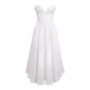 House of CB 北欧风束腰抹胸中长连衣裙Lady