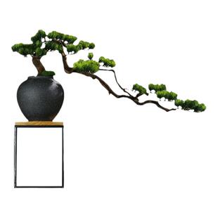 新中式仿真绿植迎客松盆景酒店茶室桌面玄关居家装饰品微景观摆件