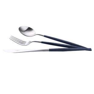 Cutipol餐具刀叉蓝银高端牛排家用甜品勺西餐具刀叉勺子筷子套装