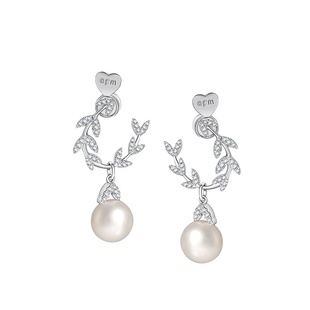 自营APM Monaco女士耳环珍珠时尚饰品银饰纯银镶嵌新年礼物