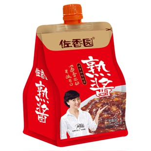 佐香园熟酱4袋装东北大酱黄豆酱豆瓣酱沾葱沾菜酱熟酱即食下饭酱