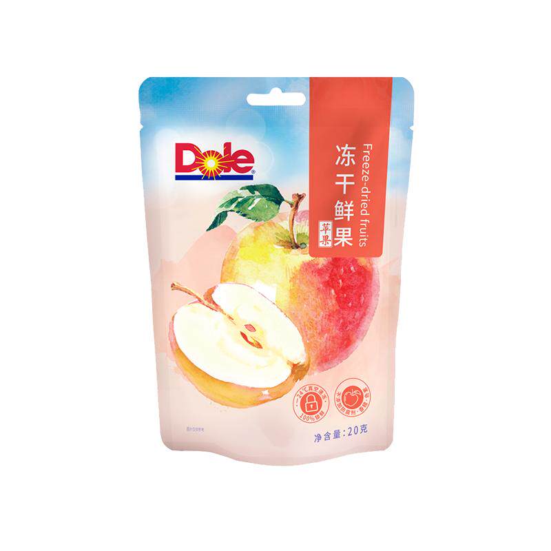 Dole都乐苹果冻干鲜果水果苹果干脆脆片原味泡水烟台红富士小零食