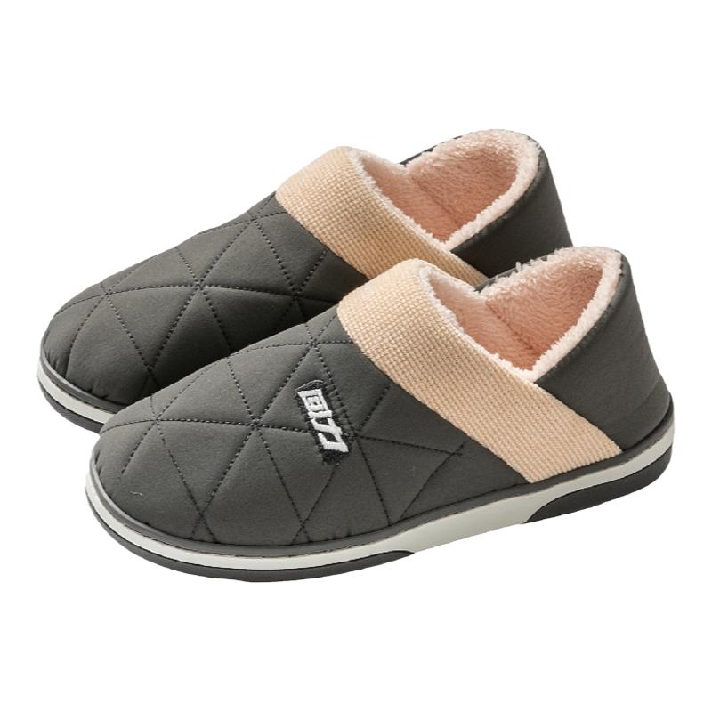 回力男士棉鞋冬季包跟室内静音防滑居家居防水毛绒棉拖鞋男秋冬天