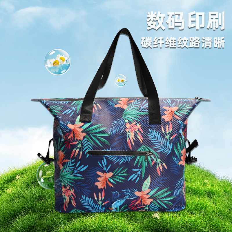 沙滩手提包数码印刷防水行李包溪游泳短途旅行手漂流溯户外袋挎包