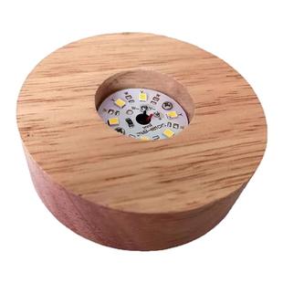 led发光杯垫酒杯底座灯酒吧鸡尾酒调酒杯垫高级感轻奢木头家用款