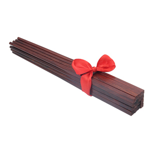 2025新年筷子红酸枝木纯木无蜡中华筷家用高档铁木快子高级实木筷