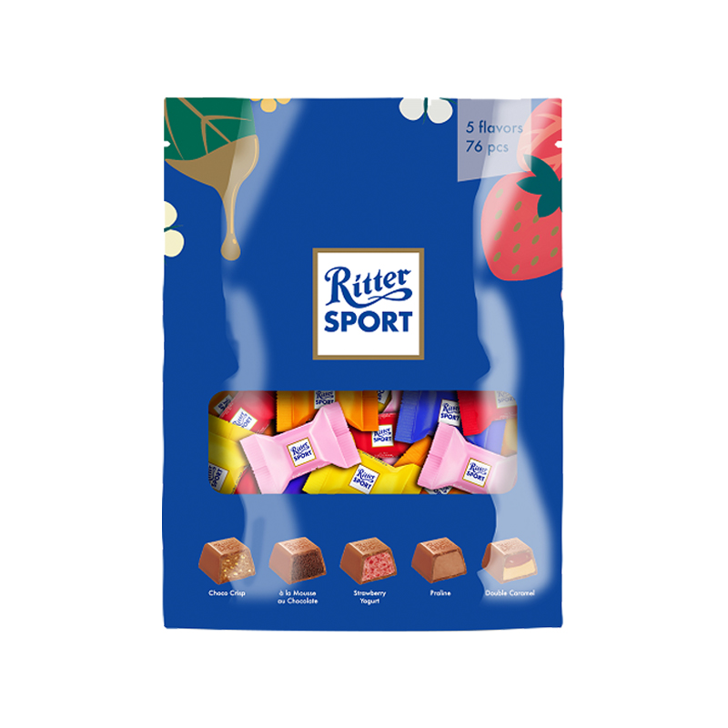 【自营】9月到期德国进口RitterSport瑞特滋巧克力608g父亲节零食