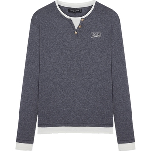 【含绵羊毛】TeenieWeenie小熊女装毛针织衫春秋款假两件撞色毛衣