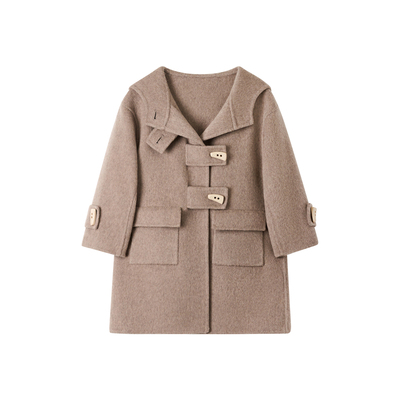 儿童毛呢外套女童双面羊绒大衣