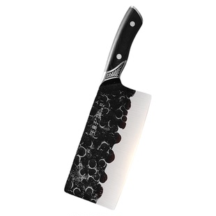 王麻子10铬锻打菜刀斩切两用刀具厨师家用砍骨锋利切片切肉刀锋利