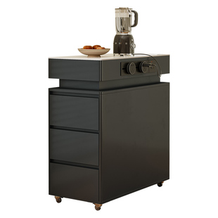 单独岛台柜小户型现代简约餐厅家用可移动岩板极窄餐边柜收纳柜