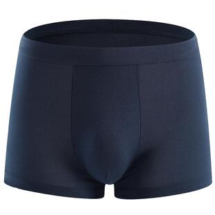 男士内裤秋冬透气平角裤莫代尔无痕短裤大码宽松男生款四角短裤头