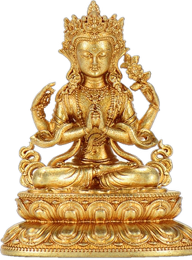 欧斯特铜全鎏金随身小摆件