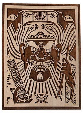 门神系列年画拓印木刻版画