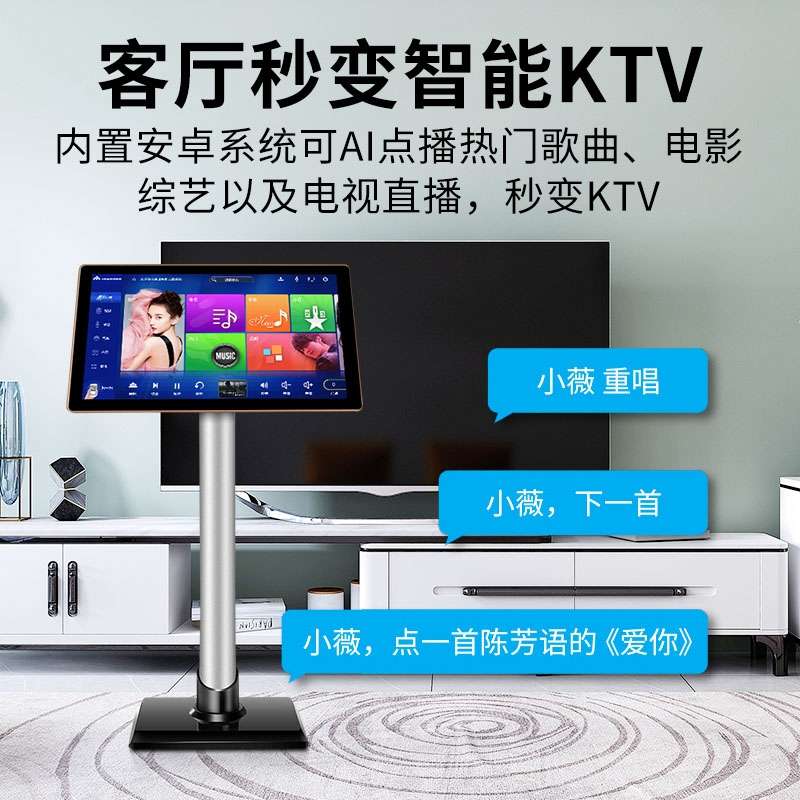 InAndon音王点歌机家庭ktv音响点唱机触摸屏家用一体机卡拉OK套装