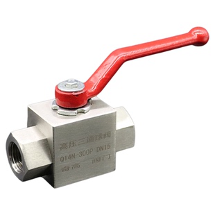 三通高压球阀304不锈钢内螺纹液压T型L水阀门开关手动4分奇高阀门