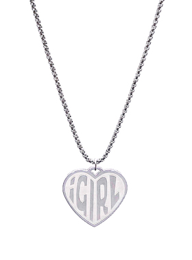 crivla爱心girl项链女不褪色心形