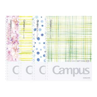 日本kokuyo国誉水彩絮语软线圈笔记本B5少女心简约学生A5本子可翻折错题本