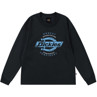 Dickies帝酷适春季新款柔软长袖T恤男士圆领美式体恤印花上衣服Y