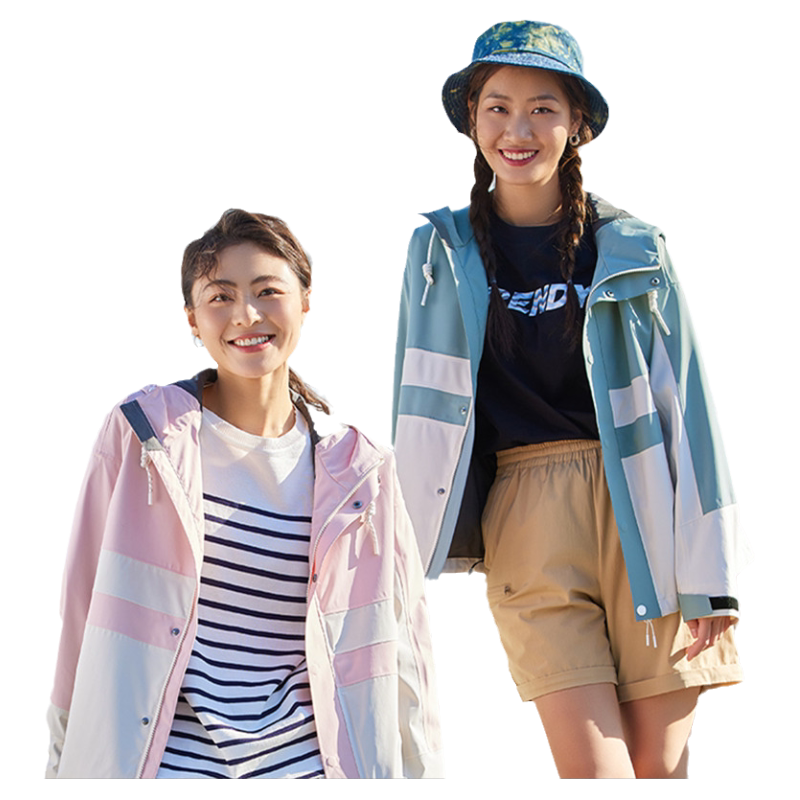 SCALER思凯乐户外冲锋衣春季新款撞色拼接薄款防风外套女F2603525