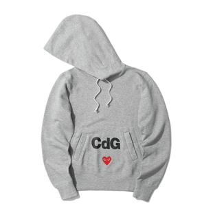 IT CDG PLAY COMME des GARÇONS川久保玲女连帽卫衣爱心刺绣印花