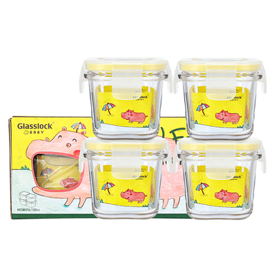 【自营】Glasslockbaby婴儿玻璃辅食储存密封盒蒸煮冷冻宝宝餐具