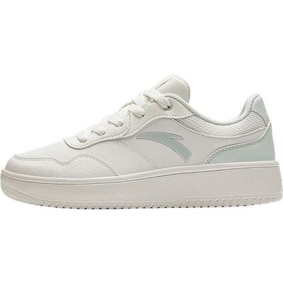 安踏板鞋女秋冬增高厚底小白鞋