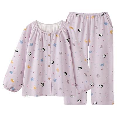 香芋小企鹅纯棉睡衣女