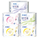 abc卫生巾纤薄透气干爽棉柔无感日夜用姨妈巾经期组合整箱A2