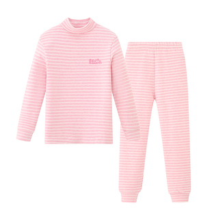 纯棉a类宝宝秋衣套装秋裤儿童彩棉保暖半高领男女童内衣线衣线裤