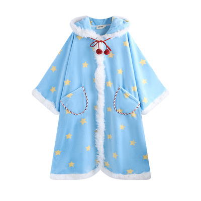 2024新款圣诞雪人法兰绒睡袍