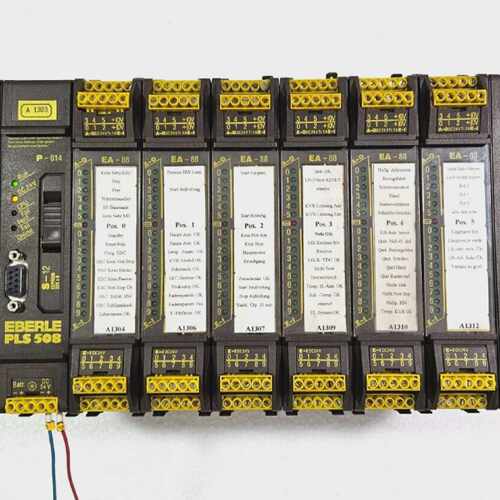 EBERLE PLS 508 PROGRAMMABLE CONTROLLER WITH MODULES AND BASE