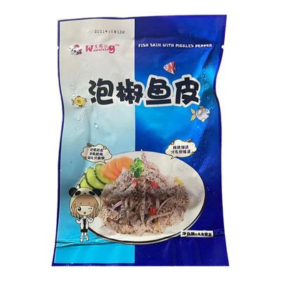 山椒味泡椒鱼皮开袋即食下饭菜