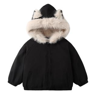 植木童装 儿童棉服2025秋冬新款中大童加厚外套男童女童夹棉棉服