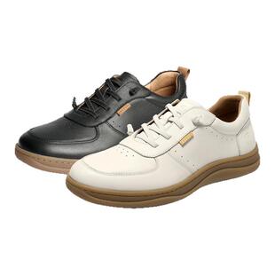 森达板鞋男鞋秋新商场同款头层牛皮小白鞋运动百搭休闲鞋483B8CM5