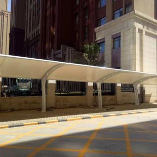 钢膜结构pvc停车棚膜汽车高强度立自行车组车棚布棚上门棚安装