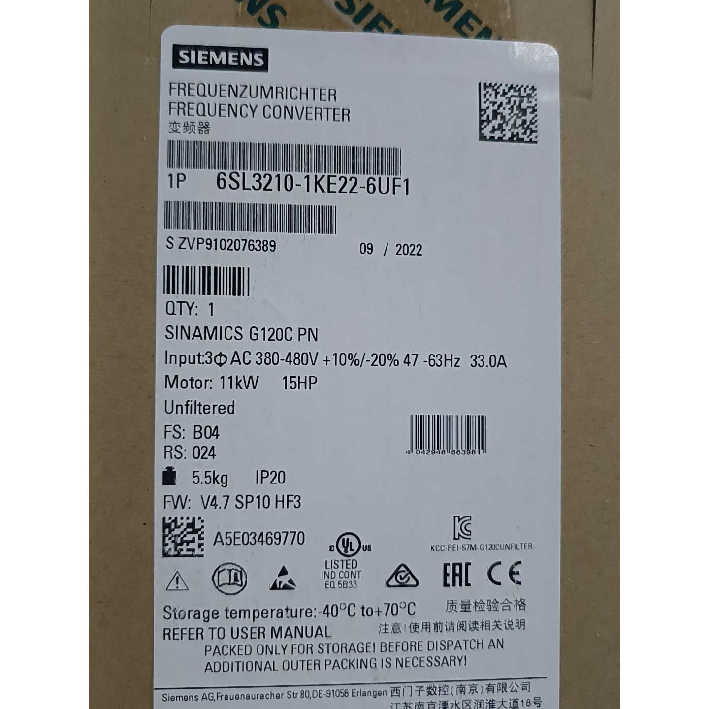 议价6SL32101KE226UF1适用