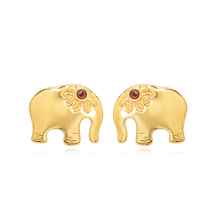 【立享88折】Neverfar象阳而生小吉象耳钉气质耳环女镀18k金