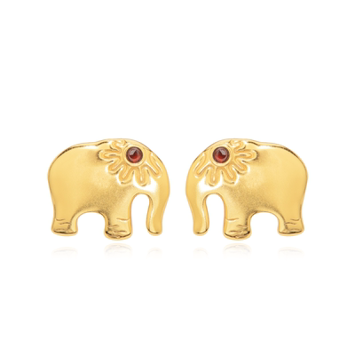 【立享88折】Neverfar象阳而生小吉象耳钉气质耳环女镀18k金