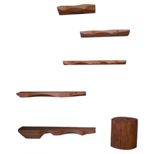 墙上置物架壁挂架子挂墙花架家用书架艺术造型多层床头实木收纳架