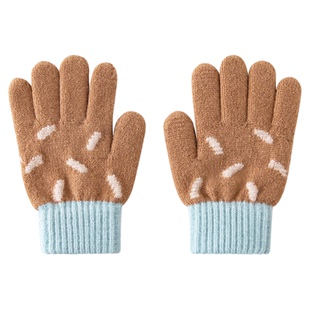 迷你巴拉巴拉儿童手套男女童宝宝柔软舒弹五指手套保暖秋冬新款