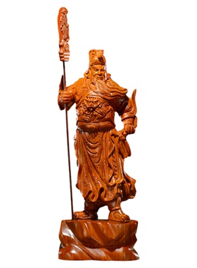 知府武财神关帝圣君家居客厅木雕