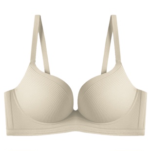 爱戴简约无痕内衣女聚拢小胸显大收副乳防下垂无钢圈防滑美背文胸